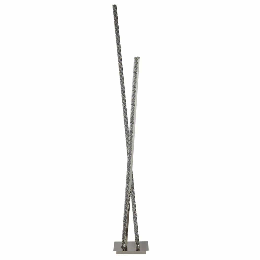 Searchlight Clover Floor Lamp - Chrome Metal & Clear Crystal 2112CC