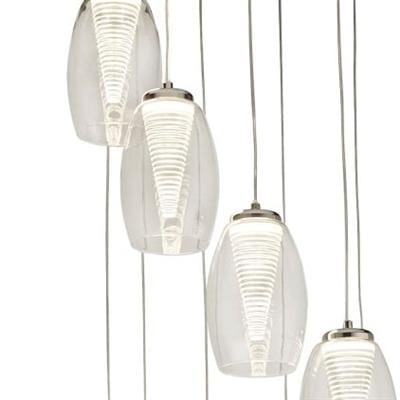 Searchlight Cyclone 12Lt Pendant - Chrome & Clear Glass 97291-12CL