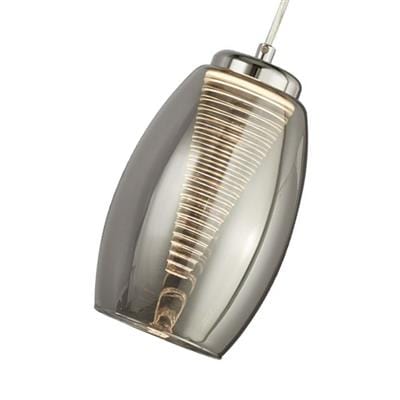 Searchlight Cyclone Pendant - Chrome & Smoked Glass 97291-1SM