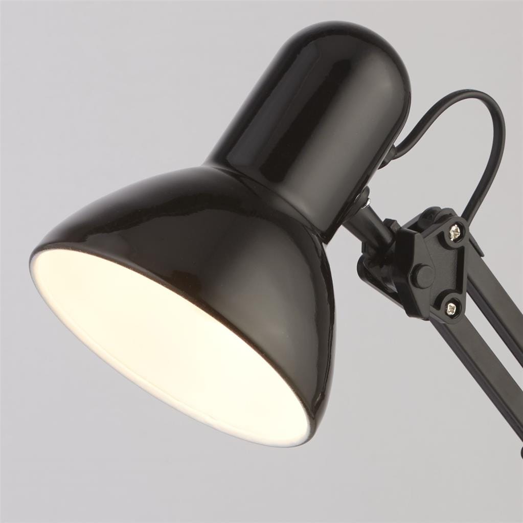 Searchlight Desk Table Lamp - Black Metal 2429BK