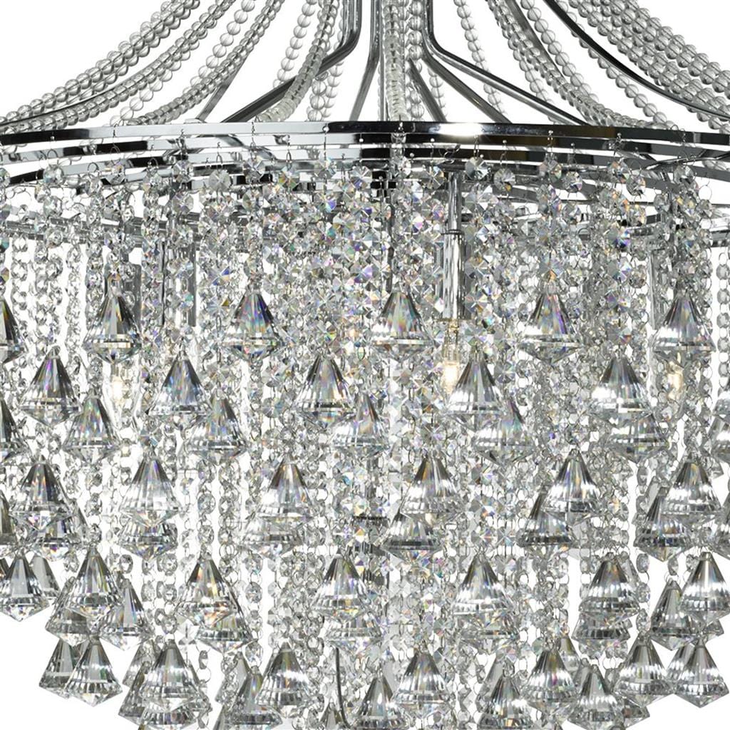 Searchlight Dorchester 7Lt Pendant -
Chrome & Crystal 3497-7CC