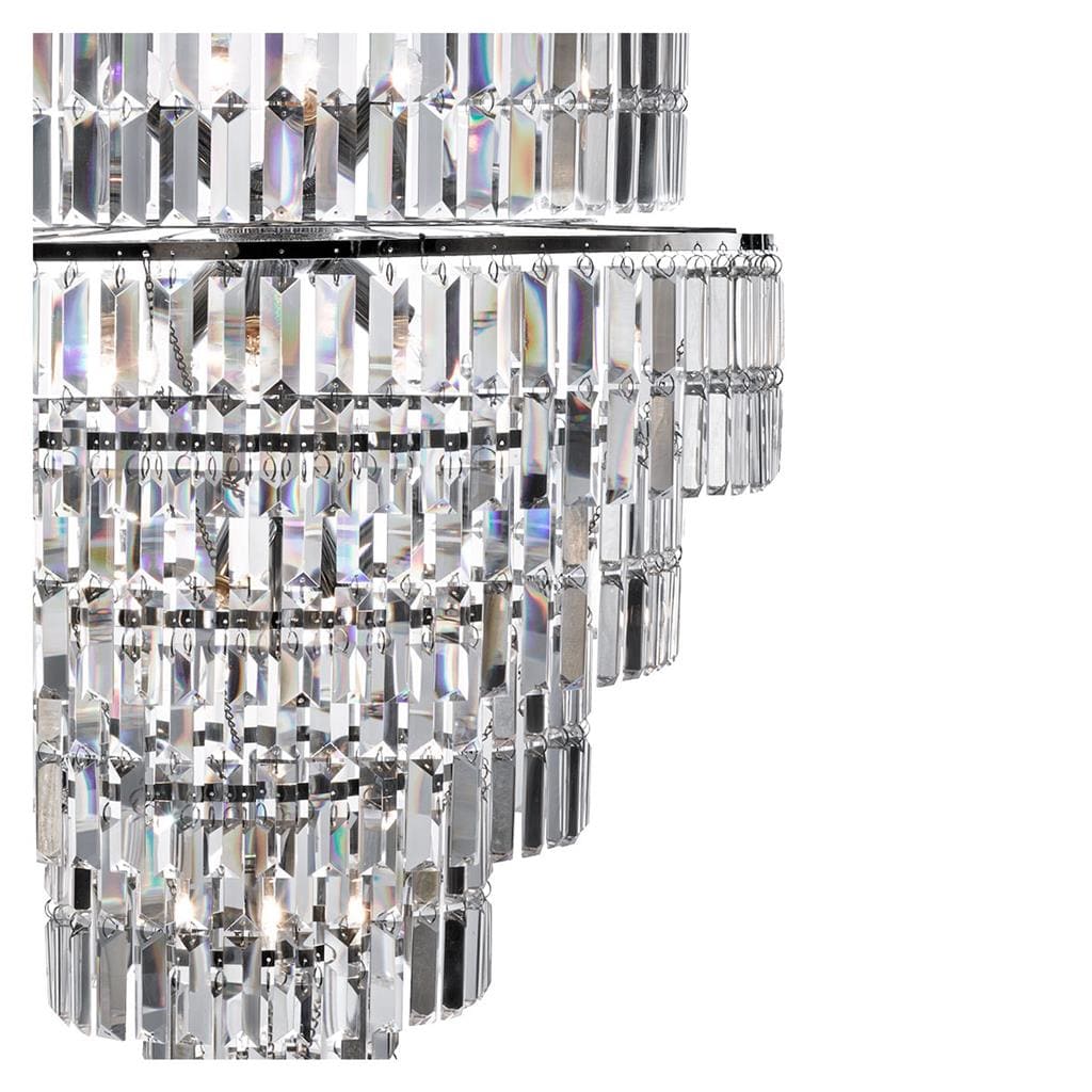 Searchlight Empire 13Lt Chandelier - Chrome Metal & Clear Crystal 1500CC