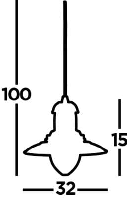 Searchlight Fisherman Pendant - Antique Brass Metal & Glass 4301AB