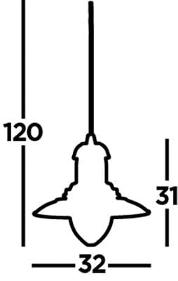 Searchlight Fisherman Pendant - Satin Silver Metal & Glass 4301SS