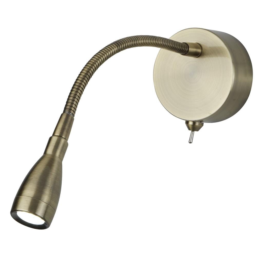 Searchlight Flexy Wall Light - Antique Brass Metal 9917AB