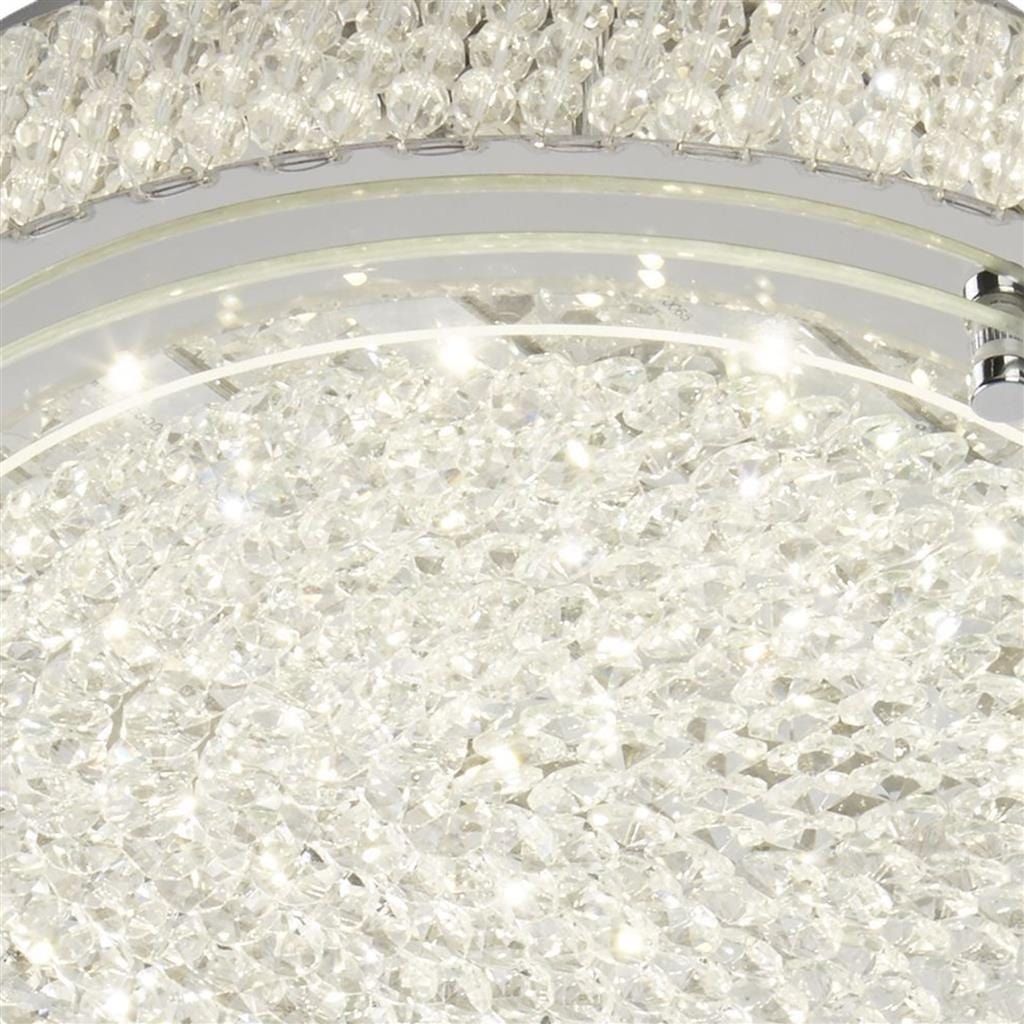 Searchlight Florida Flush - Chrome Metal & Clear Crystal 2713CC