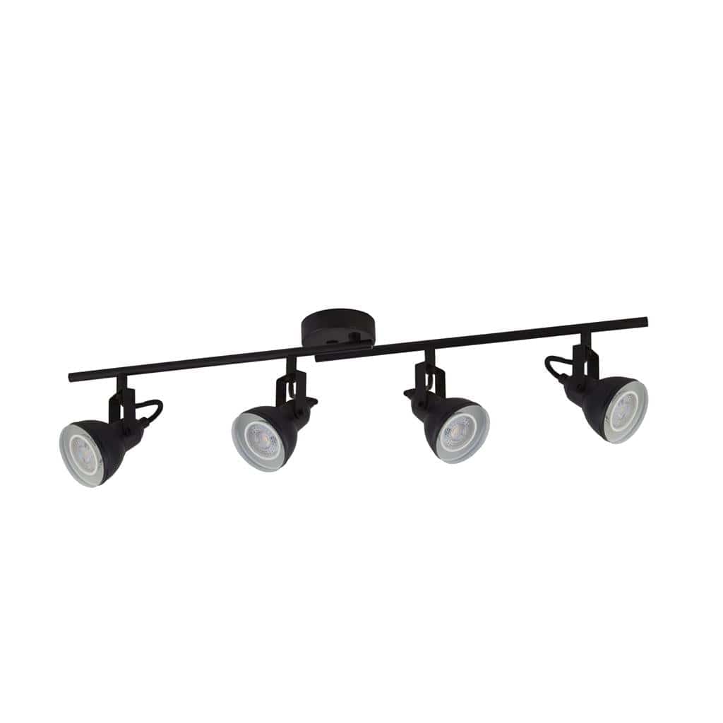 Searchlight Focus 4Lt Split Bar Spotlight - Black Metal 1544BK