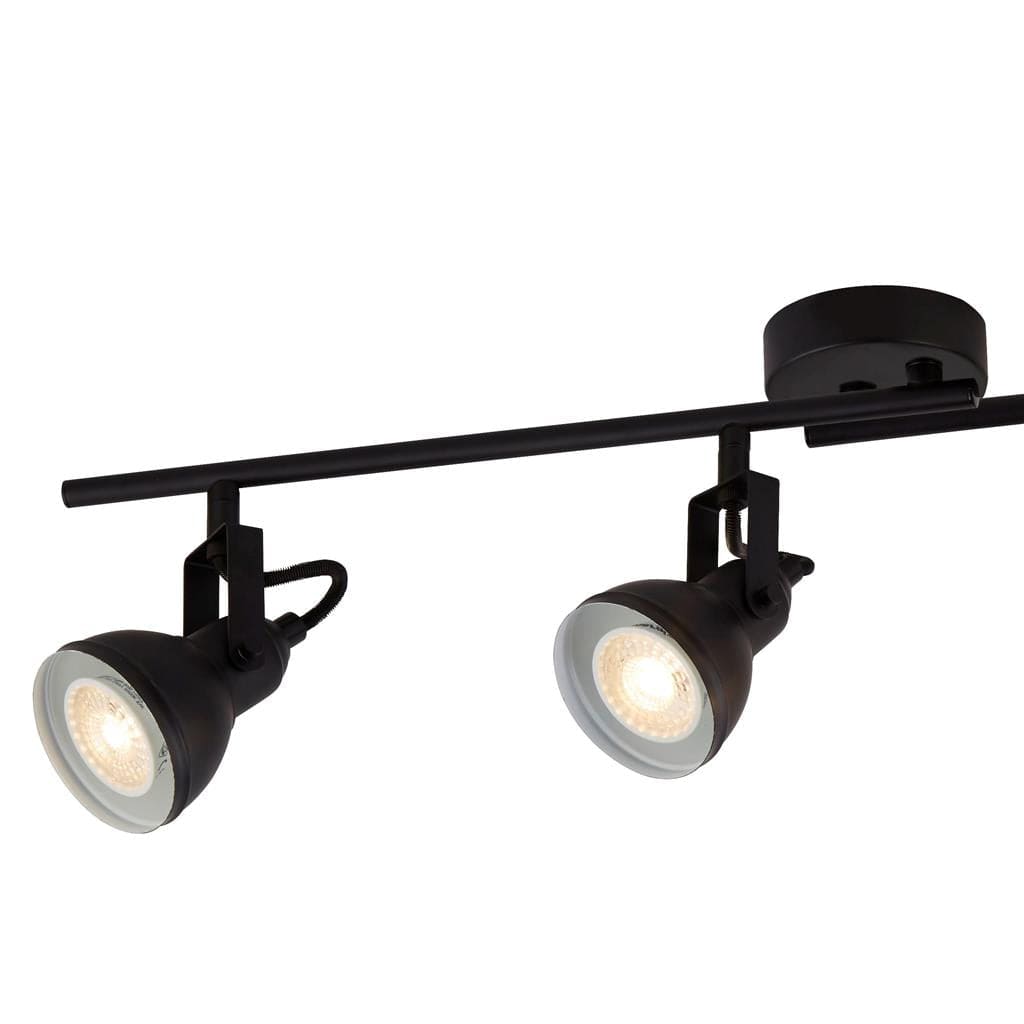 Searchlight Focus 4Lt Split Bar Spotlight - Black Metal 1544BK