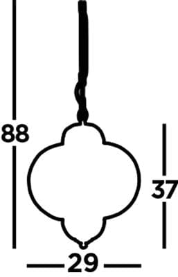 Searchlight Fretwork Pendant - Laser Cut Nickel Metal 9221-1SS