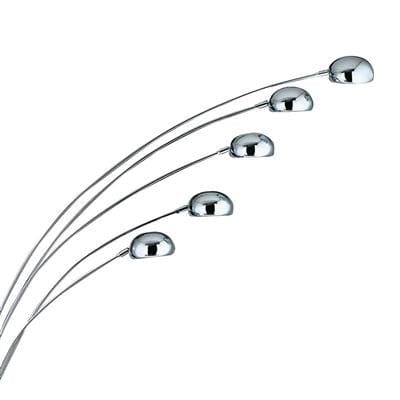 Searchlight Giraffe 5Lt Floor Lamp - Chrome Metal & White Marble Base 3085-5CC