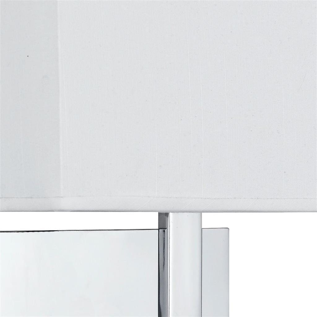 Searchlight Hotel Wall Light - Chrome Metal & White Fabric Shade 5519CC