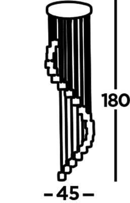 Searchlight Ice Cube 20Lt Multi-Drop Pendant - Chrome Metal & Glass 6720-20-LED