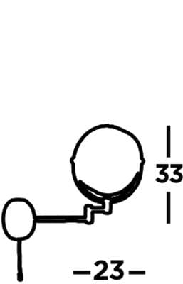 Searchlight Illuminating Bathroom Mirror With Swing Arm - Chrome, IP44 11824