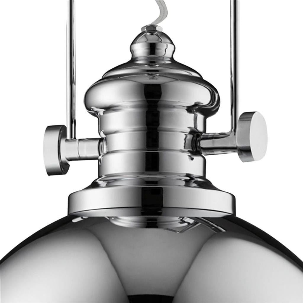 Searchlight Louisiana Pendant - Chrome Metal & Clear Lens 2297CC