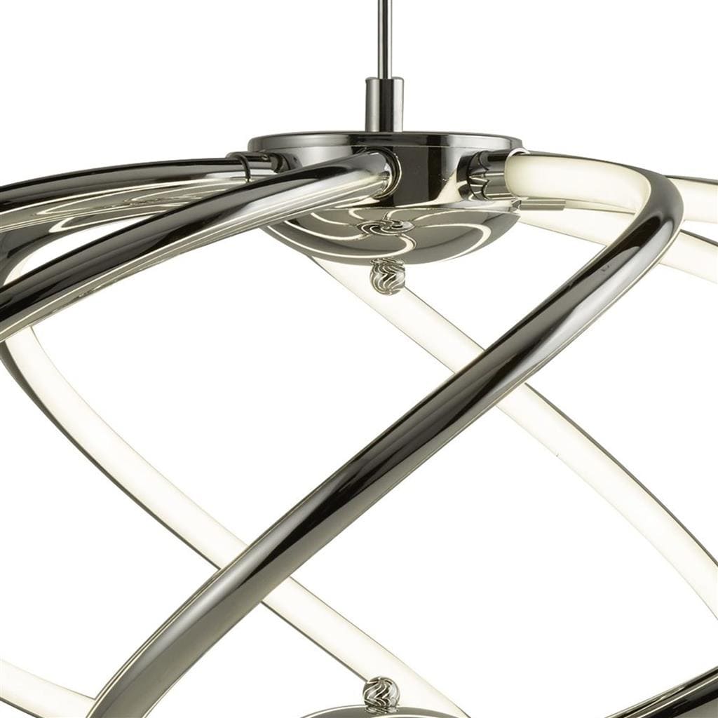 Searchlight Magic 7Lt Pendant - Chrome Metal & Opal Acrylic 6500-7CC