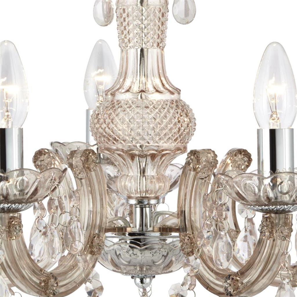 Searchlight Marie Therese 5Lt Pendant - Mink Glass & Acrylic 1455-5MI