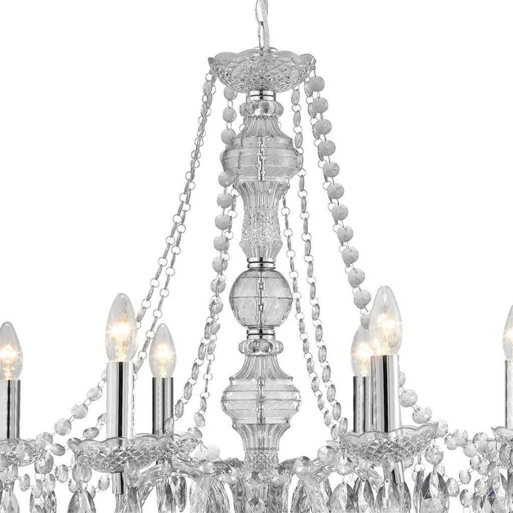 Searchlight Marie Therese 8Lt Pendant - Clear Glass & Acrylic 8888-8CL