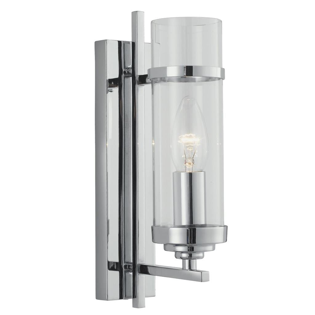 Searchlight Milo Wall Light - Chrome Metal & Glass 3091-1CC