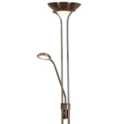 Searchlight Mother & Child Floor Lamp - Antique Brass Metal & Glass 5430AB