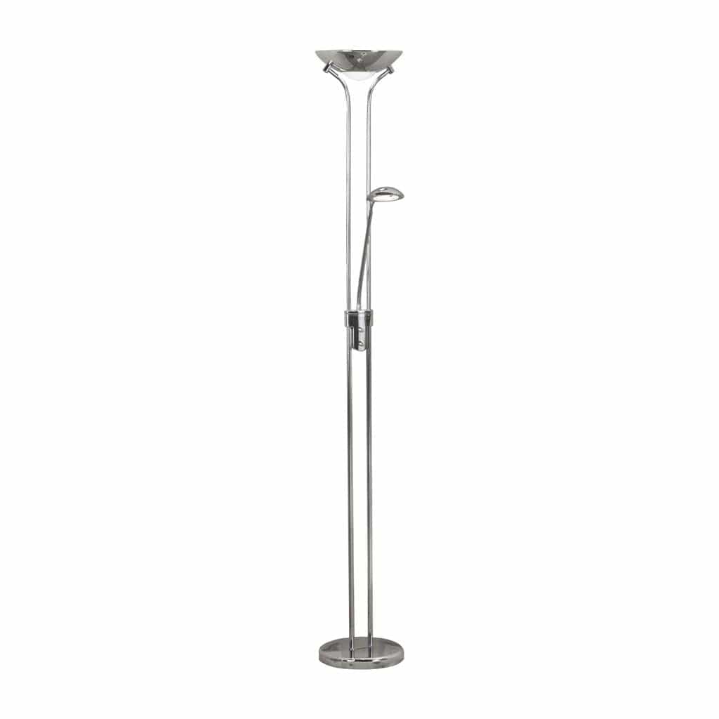 Searchlight Mother & Child Floor Lamp - Chrome Metal & Glass 5430CC