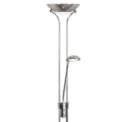 Searchlight Mother & Child Floor Lamp - Chrome Metal & Glass 5430CC