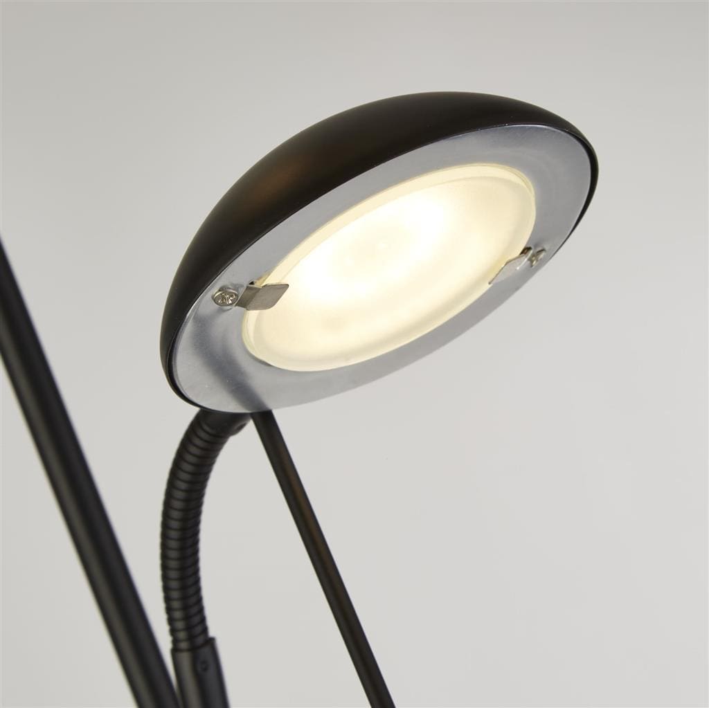Searchlight Mother & Child Floor Lamp - Matt Black Metal & Glass 5430BK