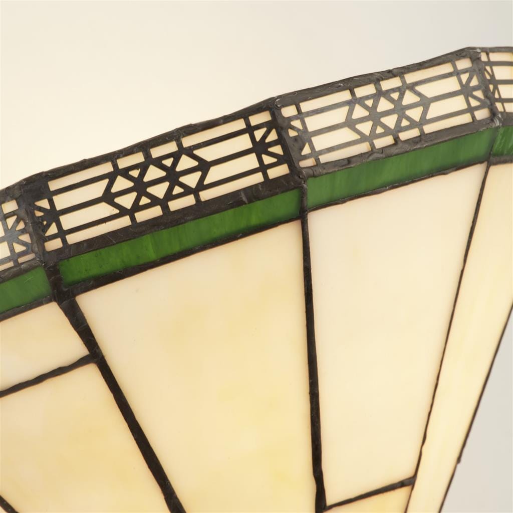 Searchlight New York Wall Light - Brass Metal & Stained Glass 4417-18