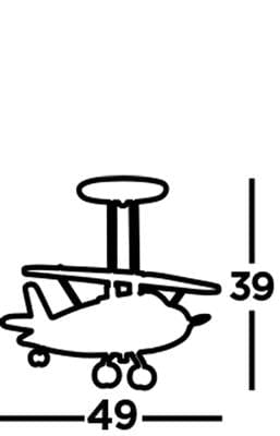 Searchlight Novelty Airplane Pendant - Metal, Acrylic & Glass 737