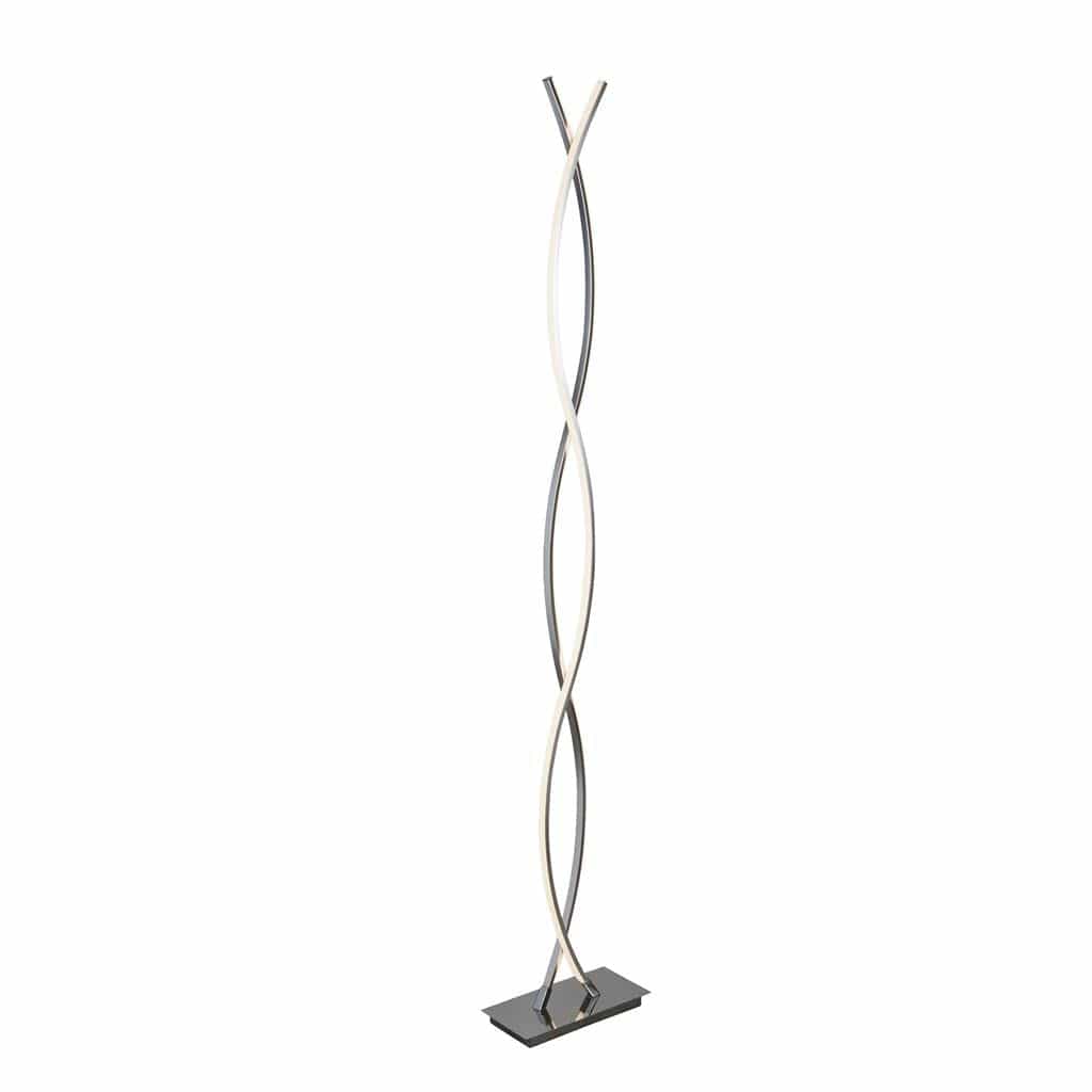 Searchlight Platt LED Wave Floor Lamp - Chrome & Opal 5679CC