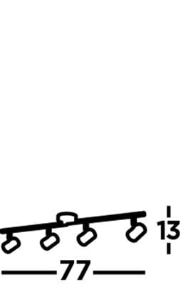 Searchlight Rollo 4Lt Split Bar Spotlight - Chrome Metal 3174CC