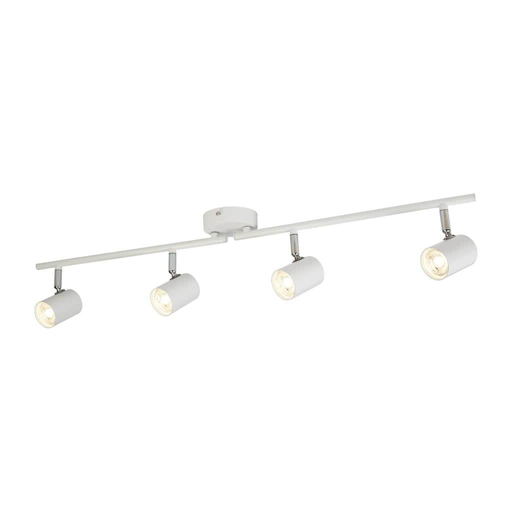 Searchlight Rollo 4Lt Split Bar Spotlight - White Metal 3174WH