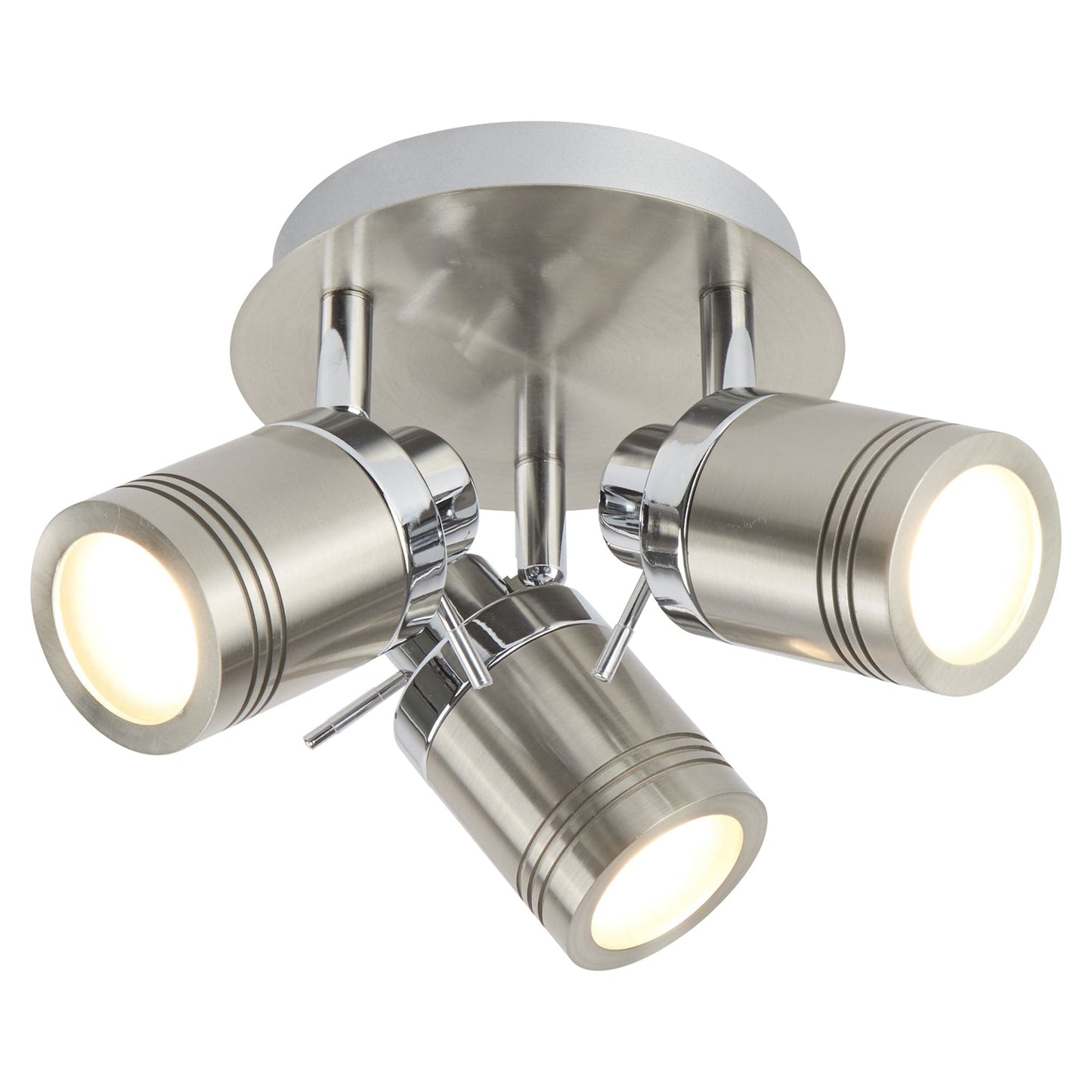 Searchlight Samson 3Lt Round Spotlight - Satin Silver Metal 6603SS