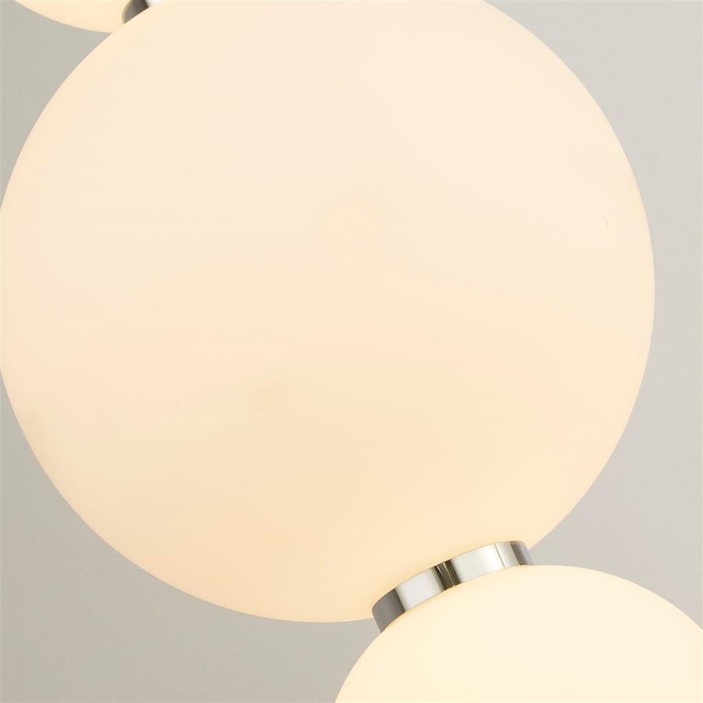 Searchlight Snowball 3Lt Pendant - Chrome Metal & Opal Glass 51022-3CC