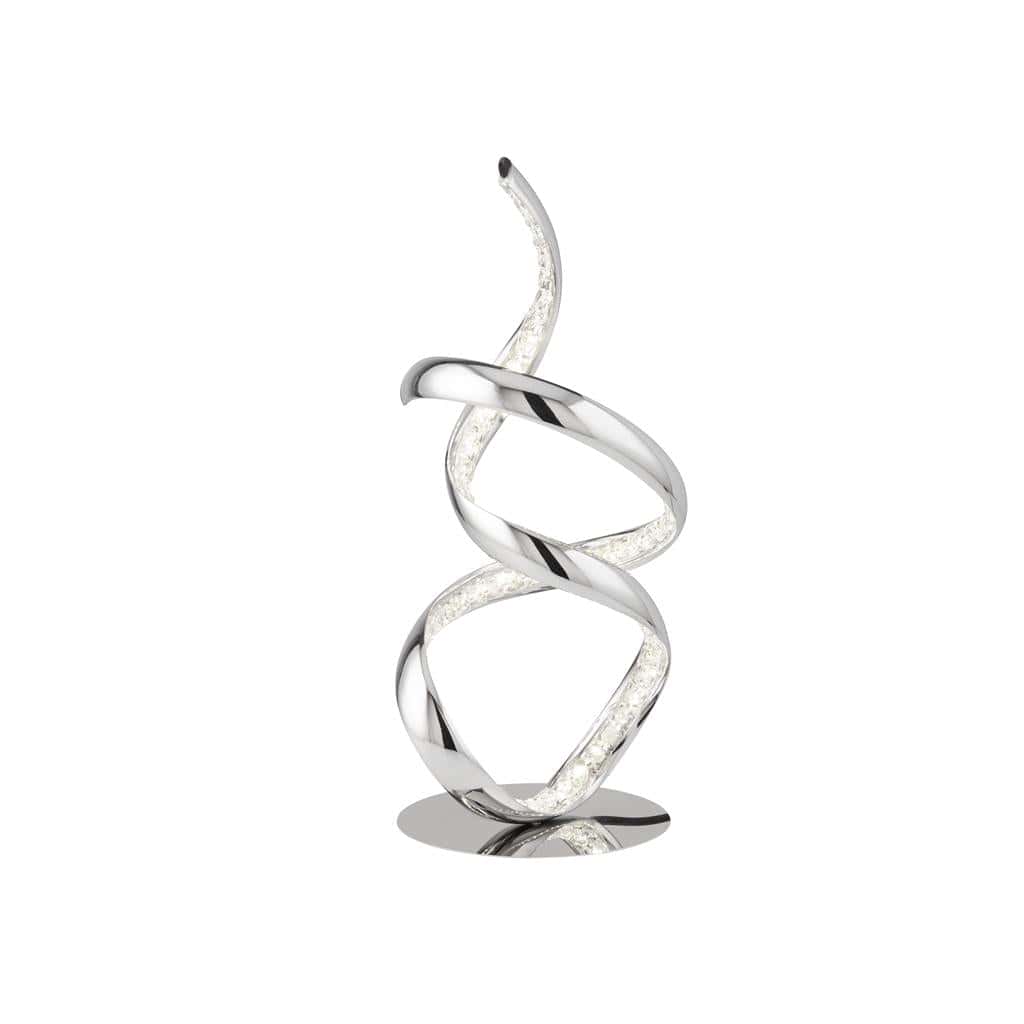 Searchlight Twirls Table Lamp - Chrome Metal & Clear Crystal 9218CC