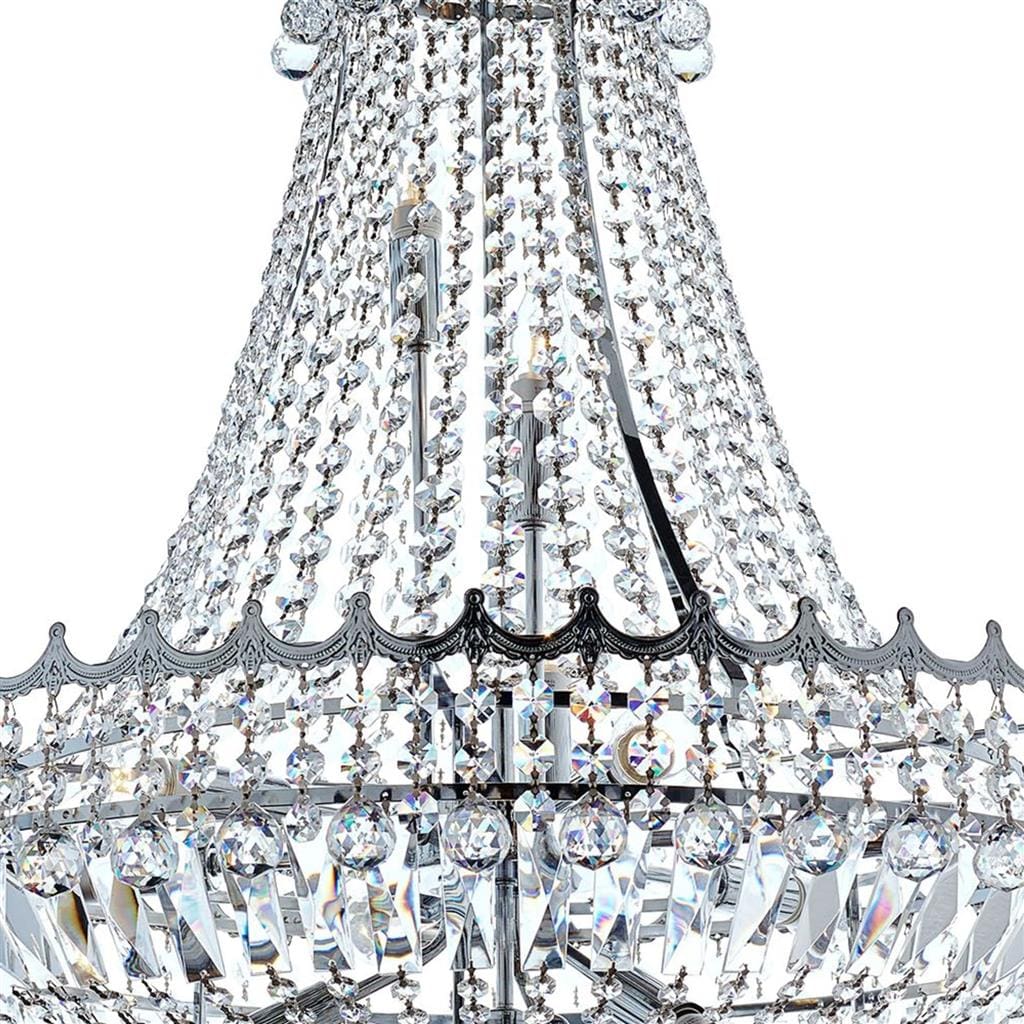 Searchlight Versailles 13Lt Chandelier - Chrome Metal & Crystal 9112-82CC