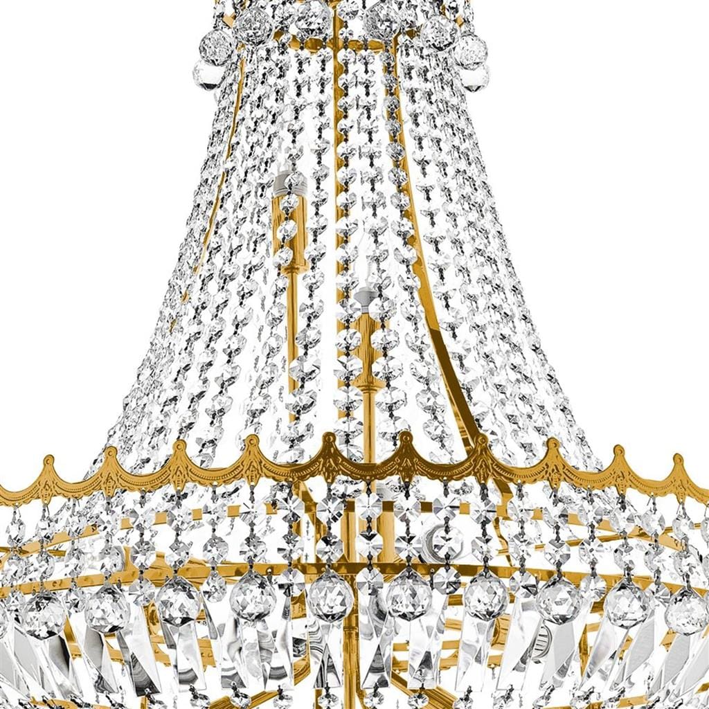 Searchlight Versailles 13Lt Chandelier - Gold Metal & Crystal 9112-82GO