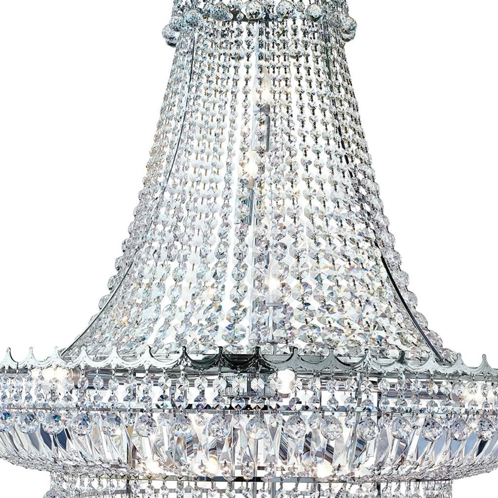 Searchlight Versailles 19Lt Chandelier - Chrome Metal & Crystal 9112-102CC