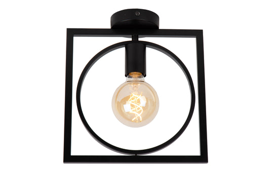 Lucide SUUS - Flush ceiling light - 1xE27 - Black