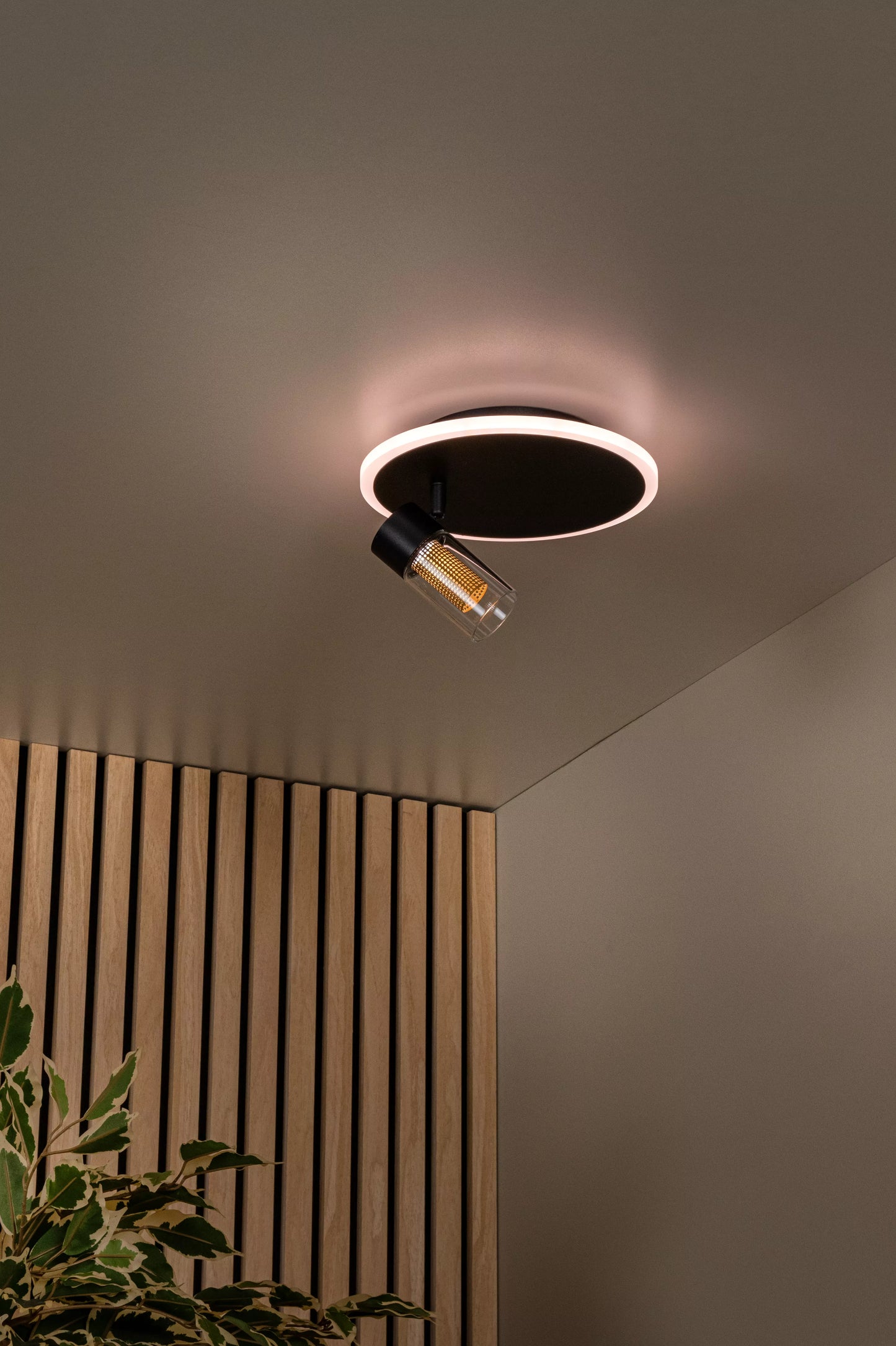 Lucide EVERINA - Flush ceiling light - Ø 23 cm - LED Dim. - CCT - 2200K/6500K - Black | Essential