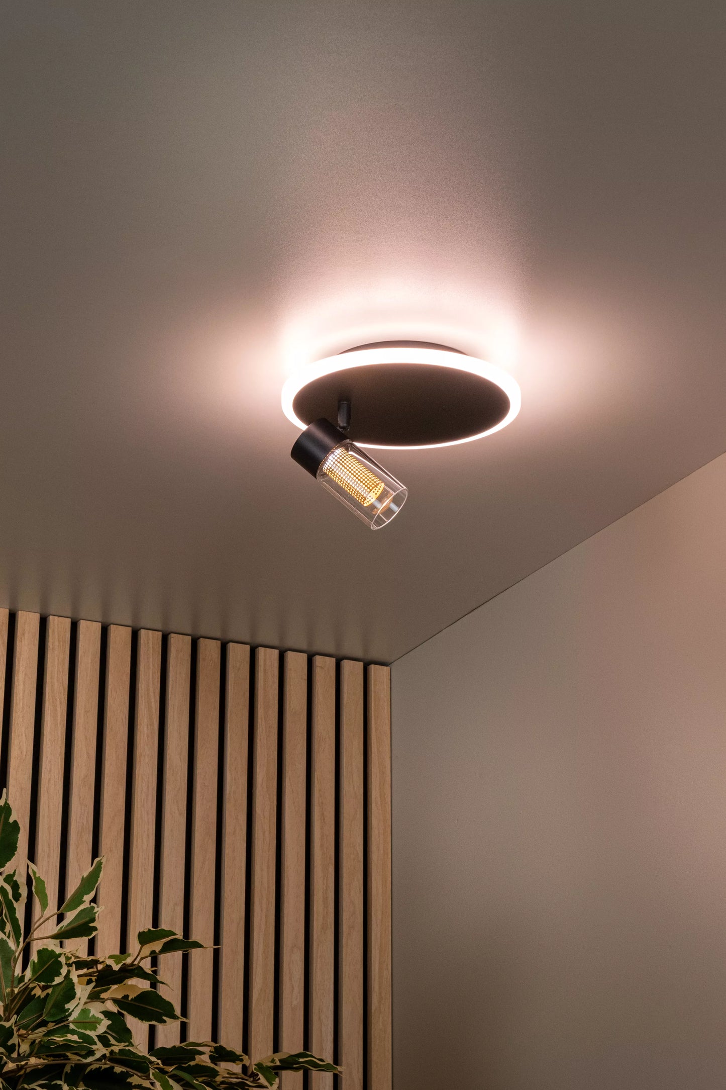 Lucide EVERINA - Flush ceiling light - Ø 23 cm - LED Dim. - CCT - 2200K/6500K - Black | Essential