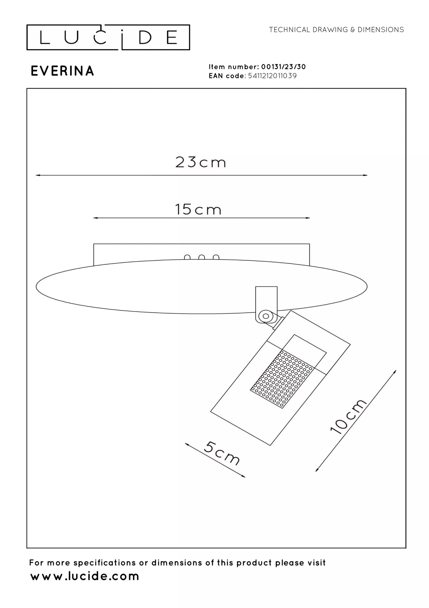 Lucide EVERINA - Flush ceiling light - Ø 23 cm - LED Dim. - CCT - 2200K/6500K - Black | Essential