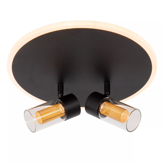 Lucide EVERINA - Flush ceiling light - Ø 30 cm - LED Dim. - CCT - 2200K/6500K - Black | Essential