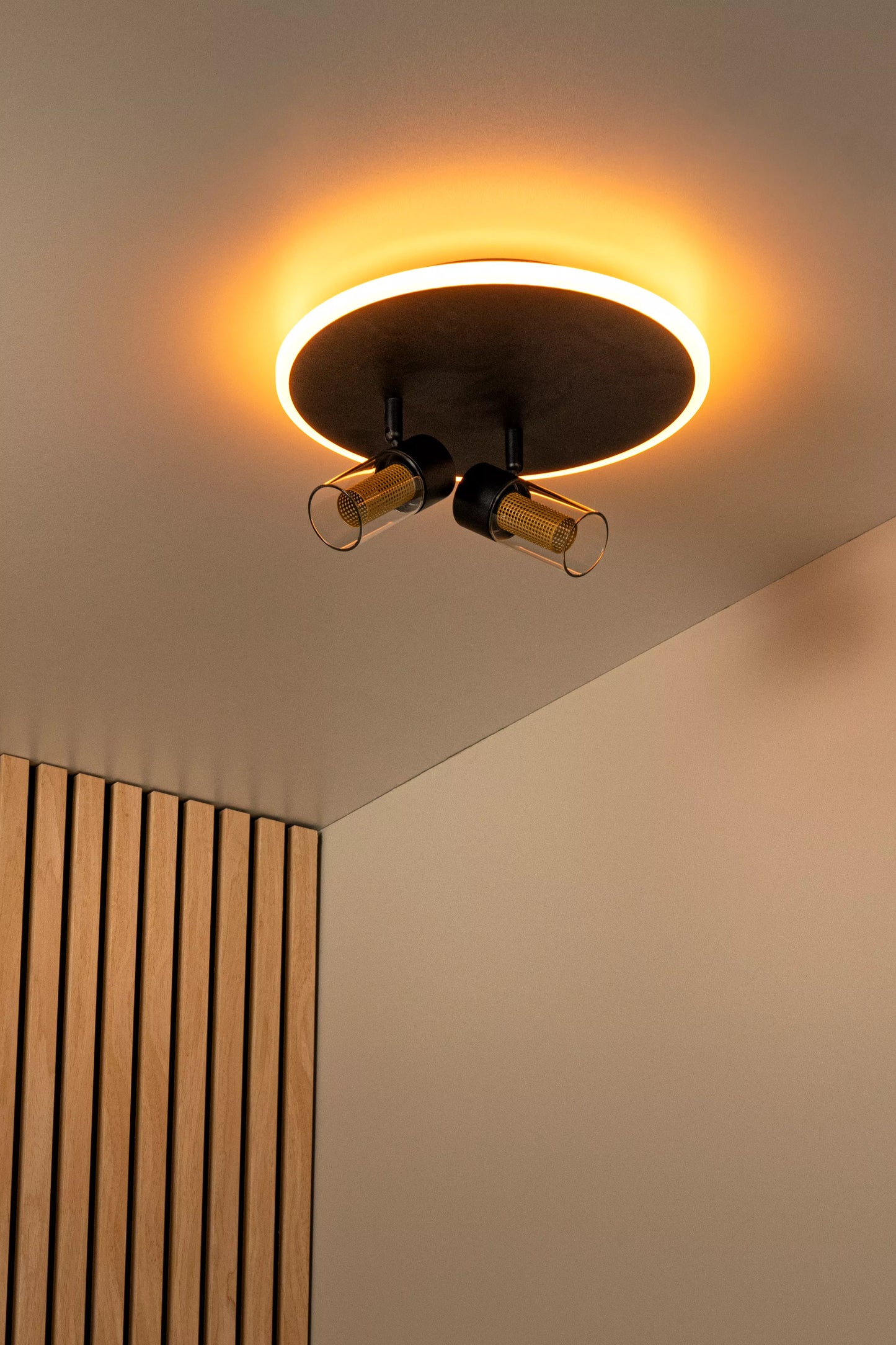 Lucide EVERINA - Flush ceiling light - Ø 30 cm - LED Dim. - CCT - 2200K/6500K - Black | Essential