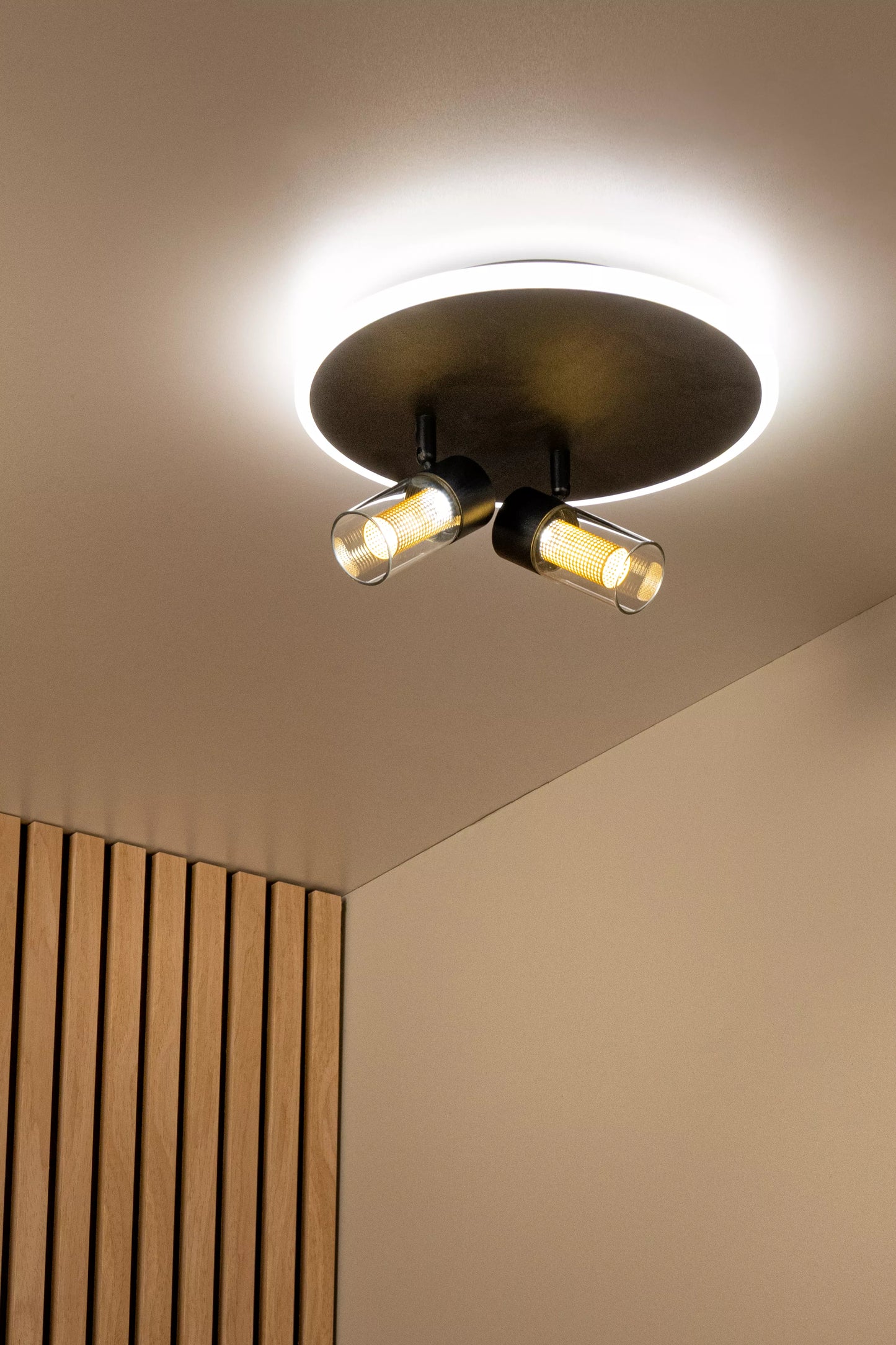 Lucide EVERINA - Flush ceiling light - Ø 30 cm - LED Dim. - CCT - 2200K/6500K - Black | Essential