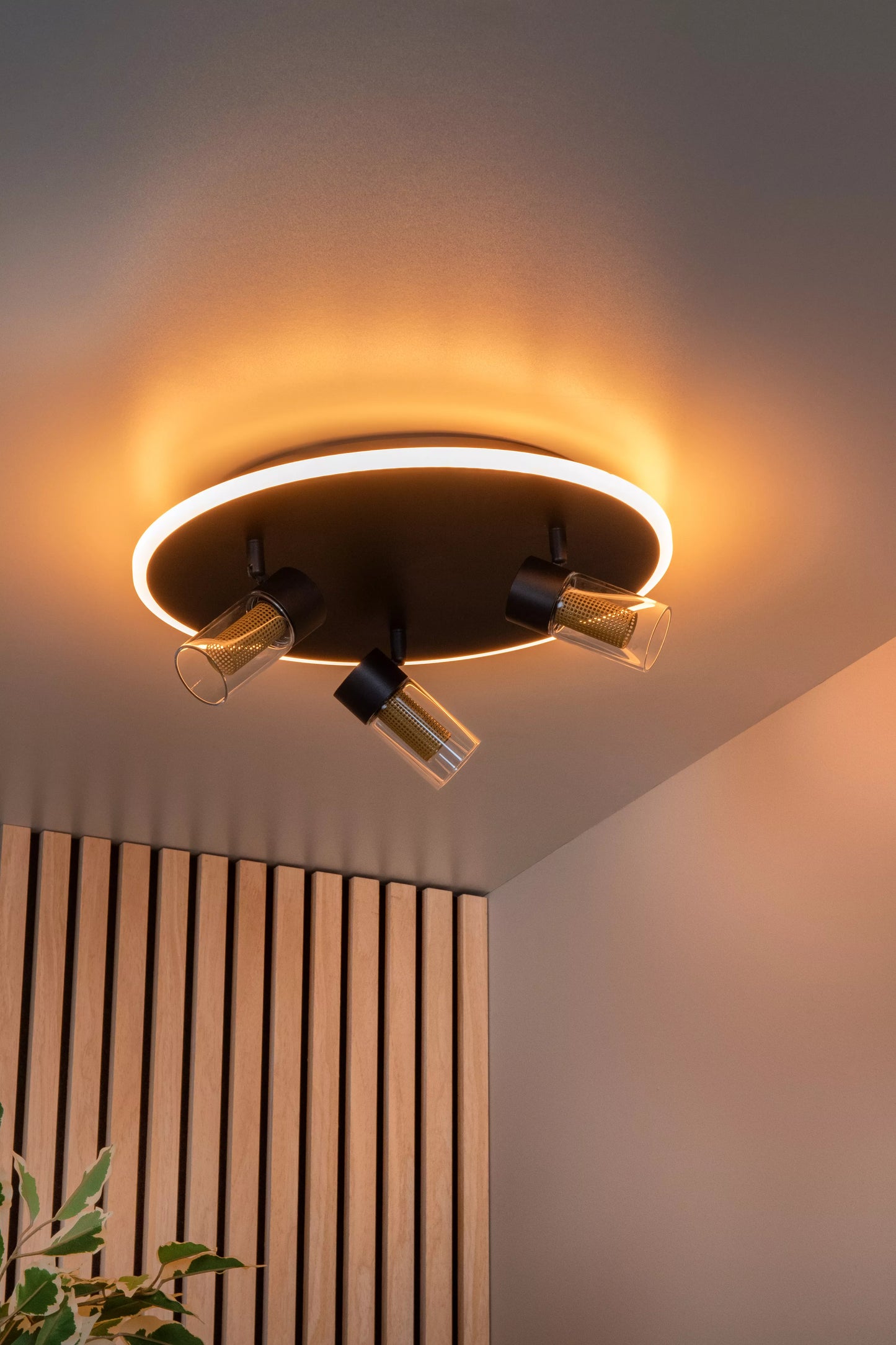 Lucide EVERINA - Flush ceiling light - Ø 40 cm - LED Dim. - CCT - 2200K/6500K - Black | Essential