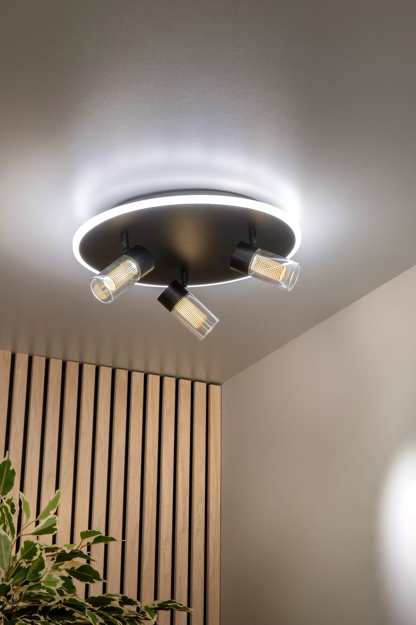 Lucide EVERINA - Flush ceiling light - Ø 40 cm - LED Dim. - CCT - 2200K/6500K - Black | Essential