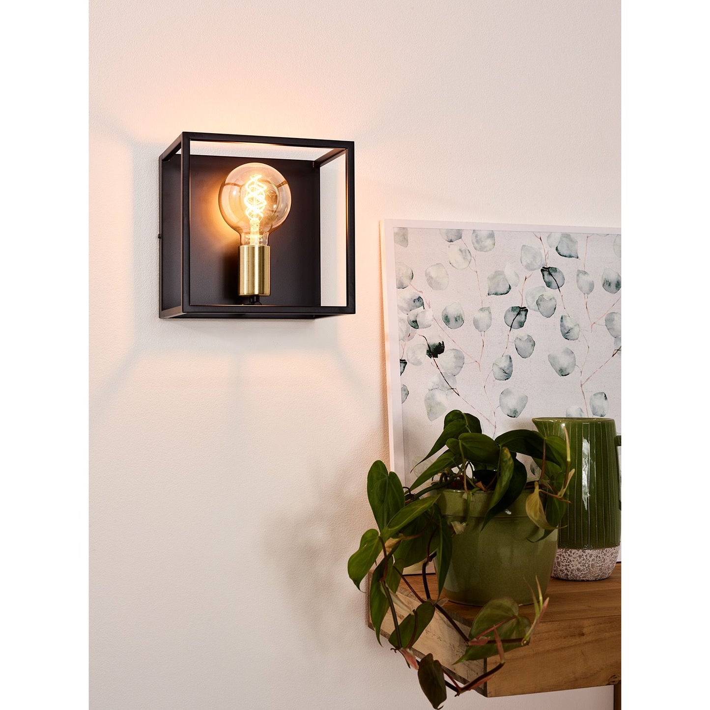 Lucide RUBEN - Wall light - 1xE27 - Black