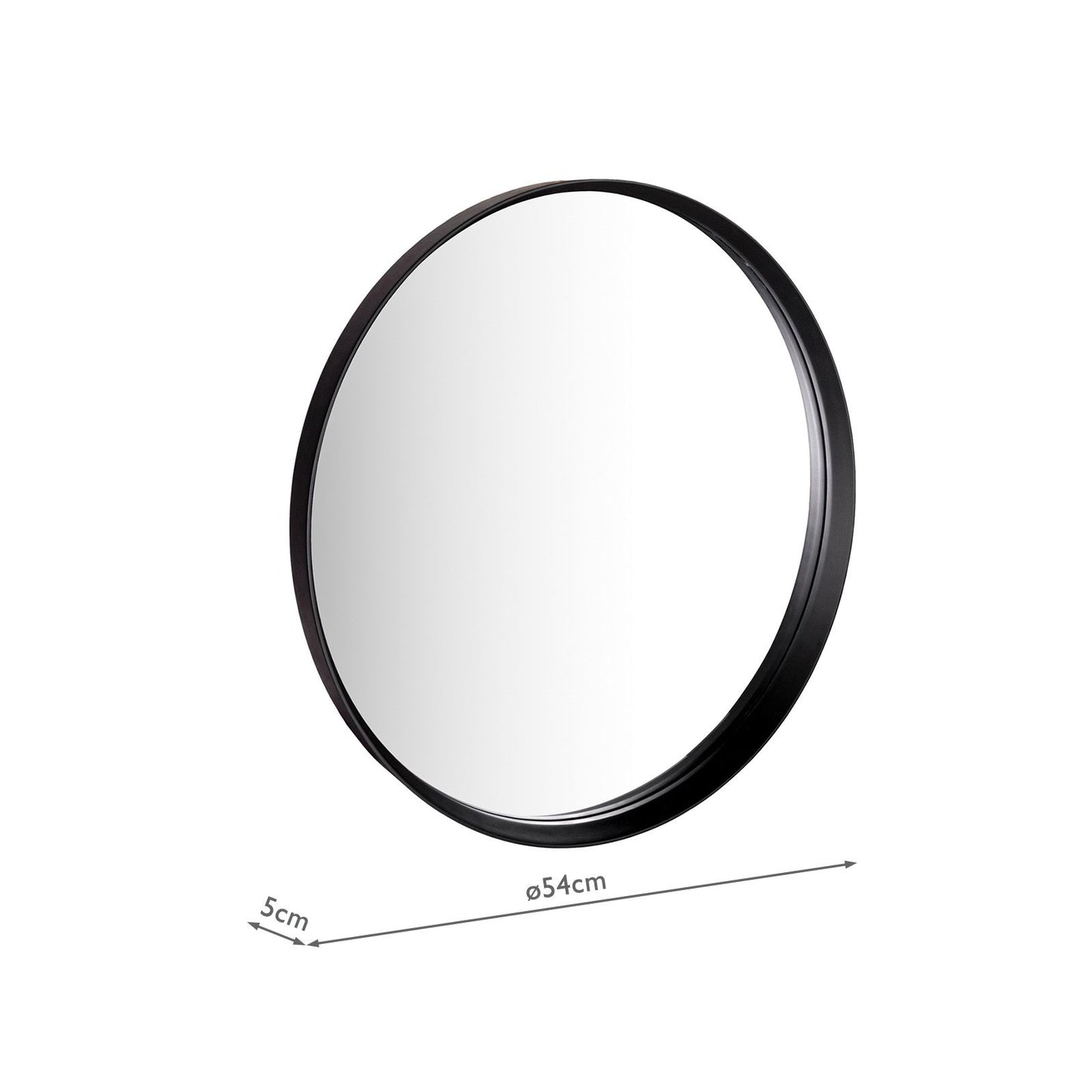 Orana Mirror Matt Black 54cm