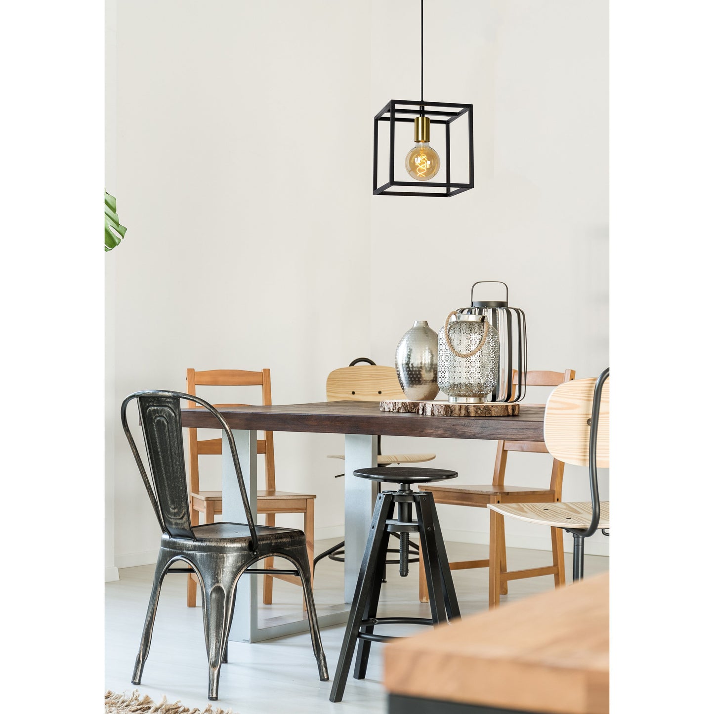 Lucide RUBEN - Pendant light - 1xE27 - Black