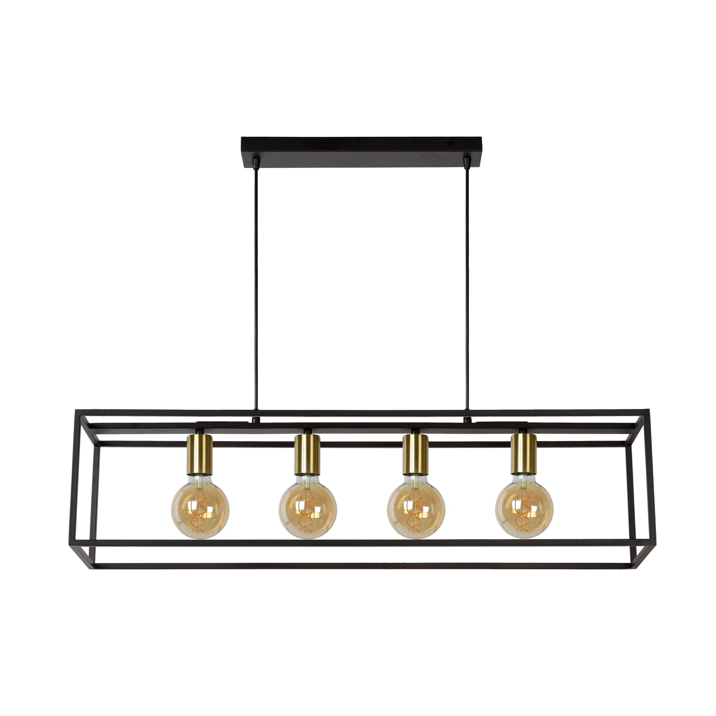 Lucide RUBEN - Pendant light - 4xE27 - Black